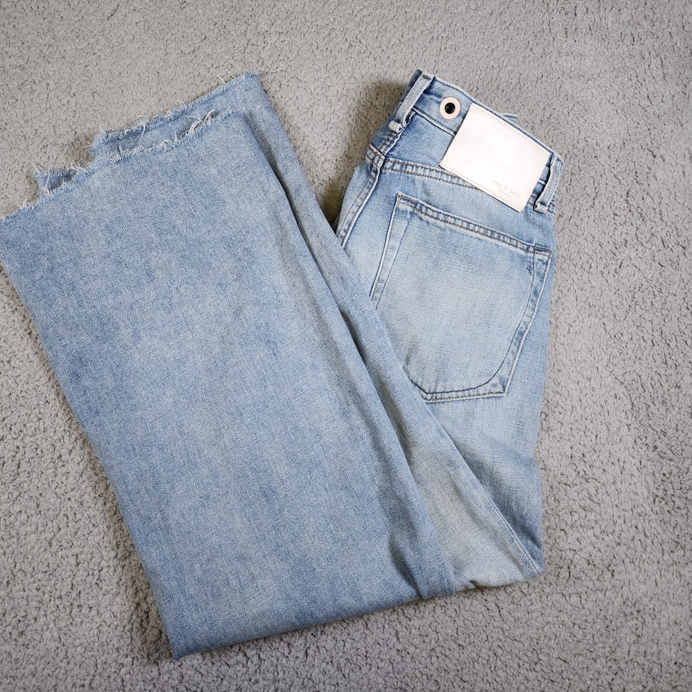 Rag & Bone Ruth super high rise ankle wide leg jeans size 24